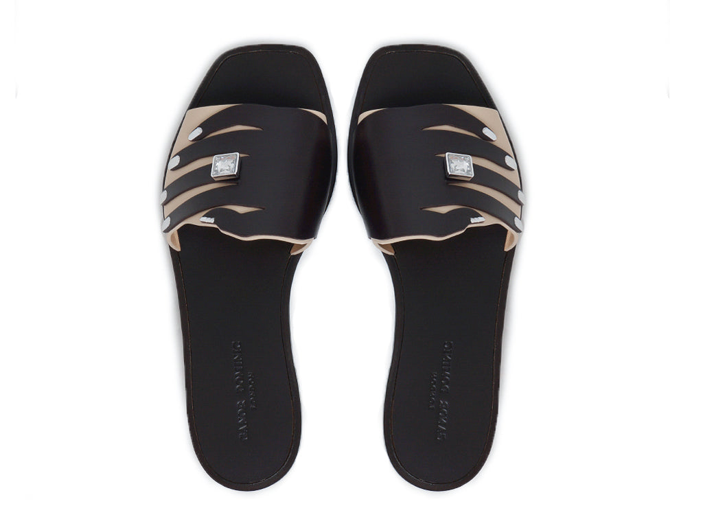 Demeter Slides Dark Brown