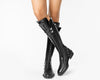 Designer black women's lace up boots  Enyo